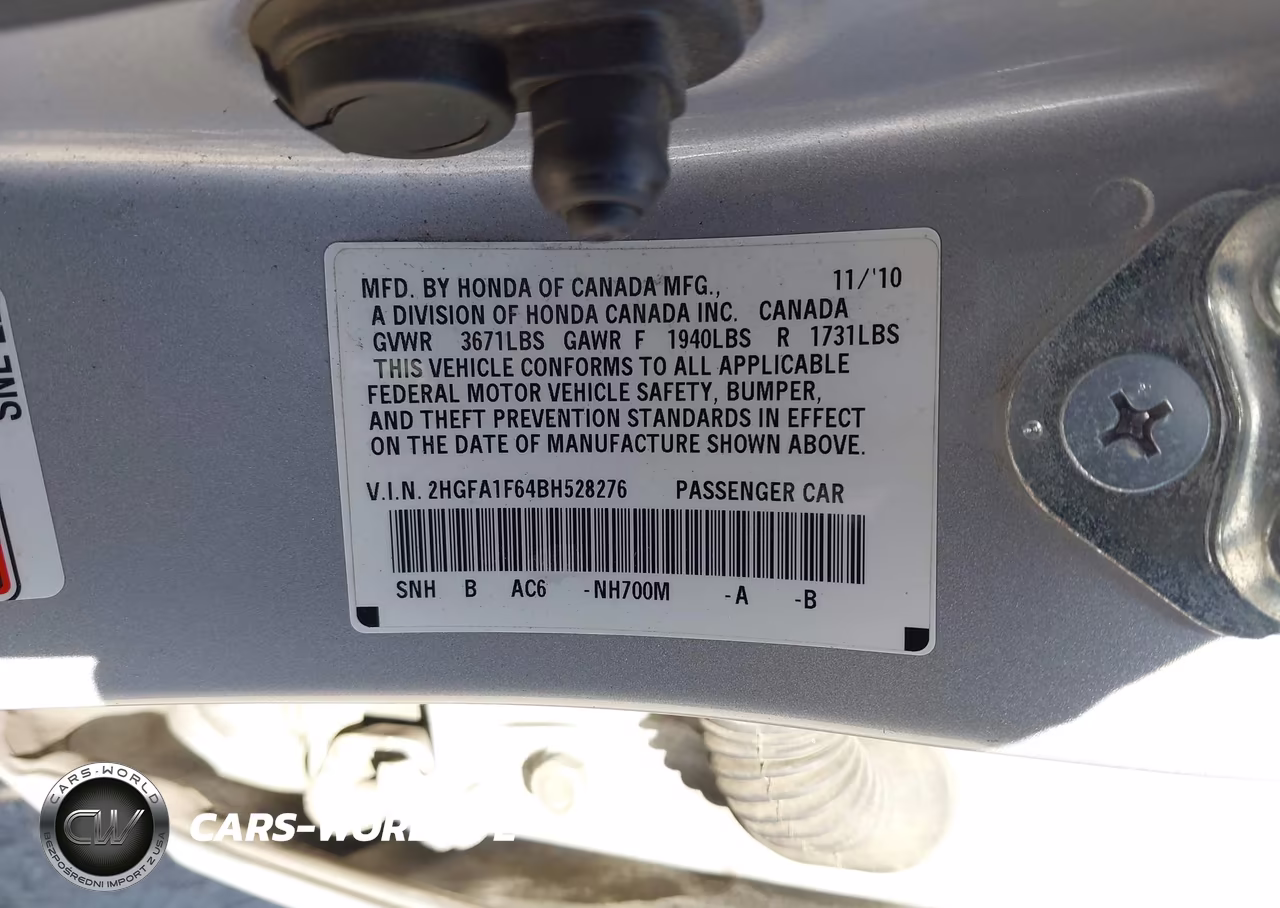 2011 Honda Civic Lx-S VIN:2HGFA1F64BH528276 - 9