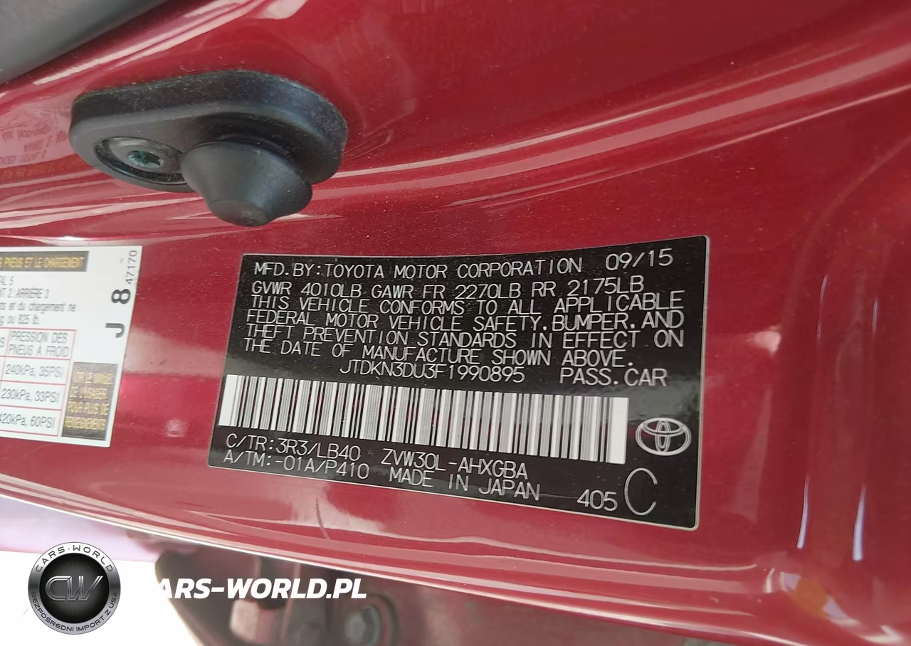 2015 Toyota Prius Four VIN:JTDKN3DU3F1990895 - 9