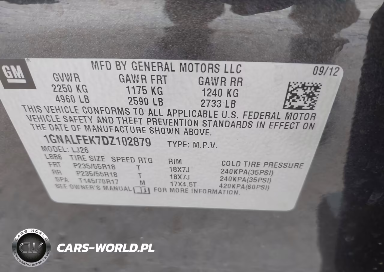 2013 Chevrolet Equinox Ltz VIN:1GNALFEK7DZ102879 - 9