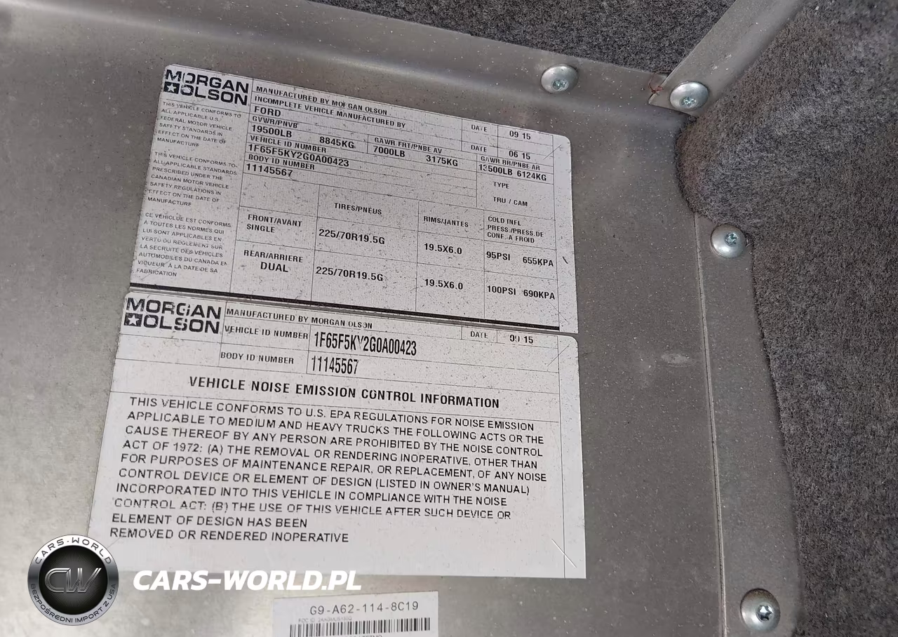 2016 Ford F-59 Commercial Stripped VIN:1F65F5KY2G0A00423 - 8
