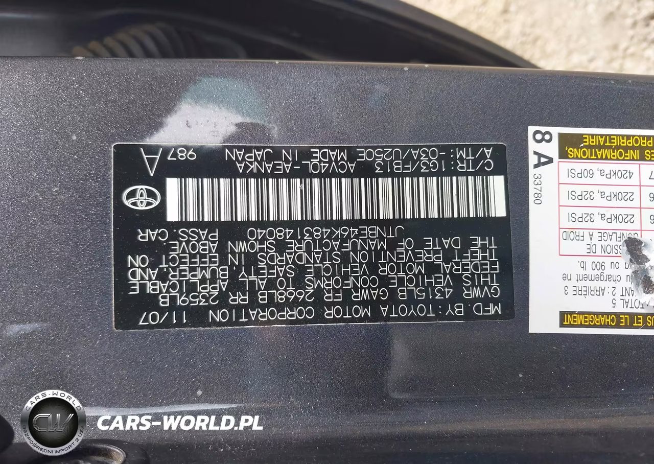 2008 Toyota Camry Le-Se-Xle VIN:JTNBE46K483148040 - 9