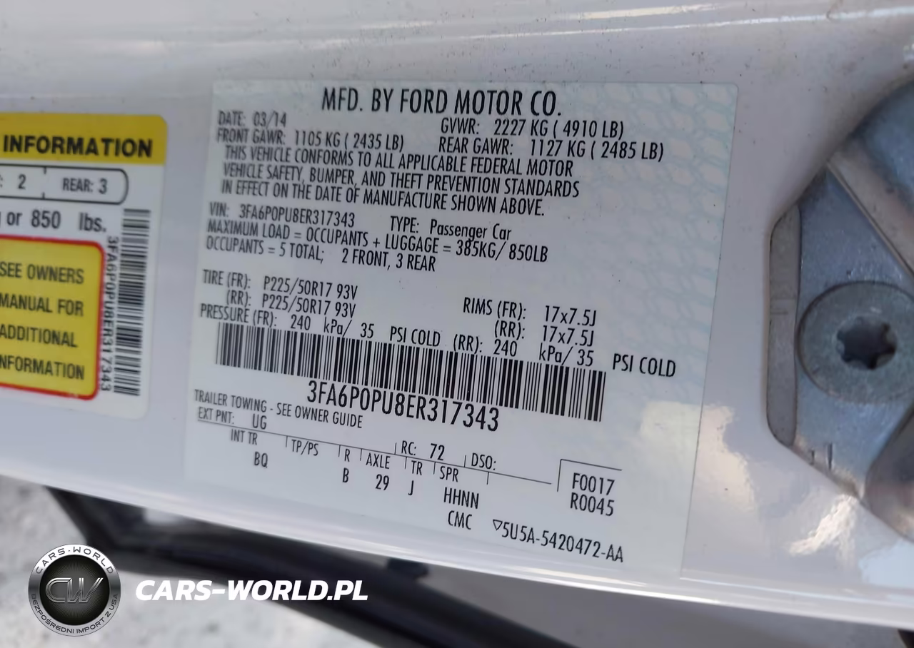 2014 Ford Fusion Energi Se Luxury VIN:3FA6P0PU8ER317343 - 9