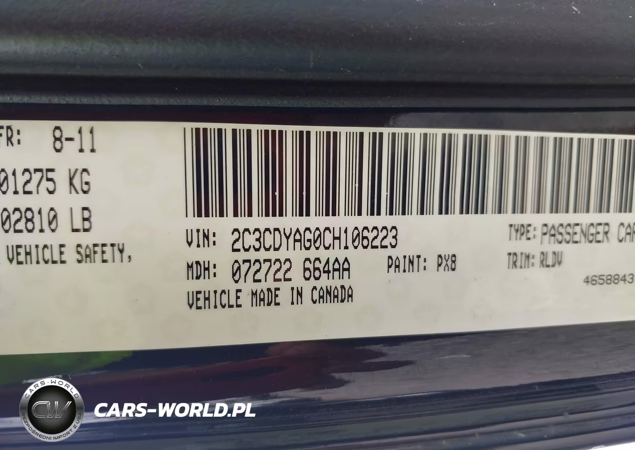 2012 Dodge Challenger Sxt VIN:2C3CDYAG0CH106223 - 9