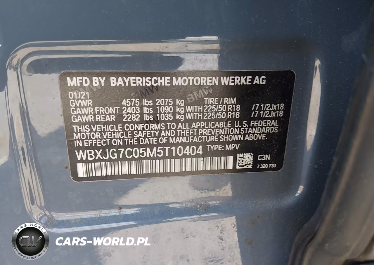 2021 BMW X1 Sdrive28I VIN:WBXJG7C05M5T10404 - 9