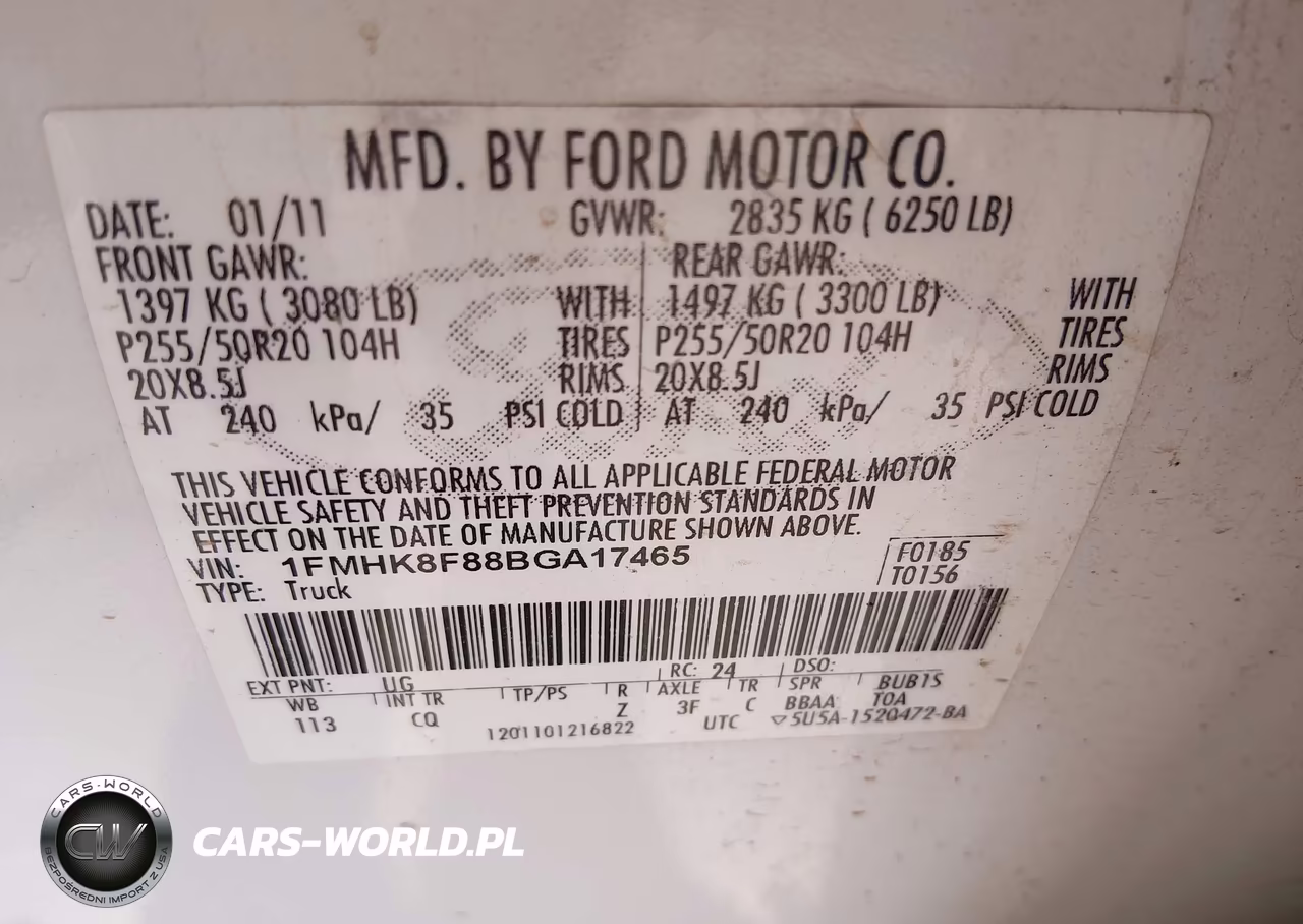 2011 Ford Explorer Limited VIN:1FMHK8F88BGA17465 - 9