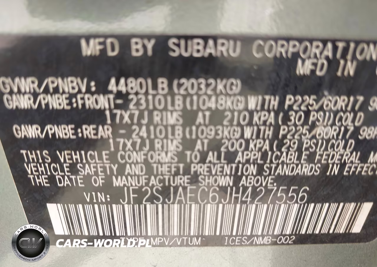 2018 Subaru Forester 2.5I Premium VIN:JF2SJAEC6JH427556 - 9
