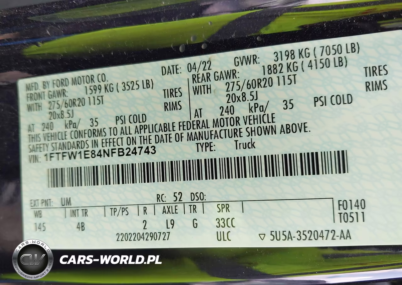 2022 Ford F-150 Xlt VIN:1FTFW1E84NFB24743 - 9