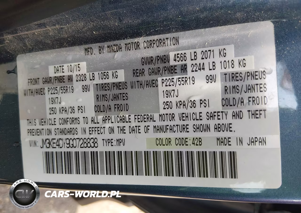 2016 Mazda Cx-5 Grand Touring VIN:JM3KE4DY9G0728838 - 9