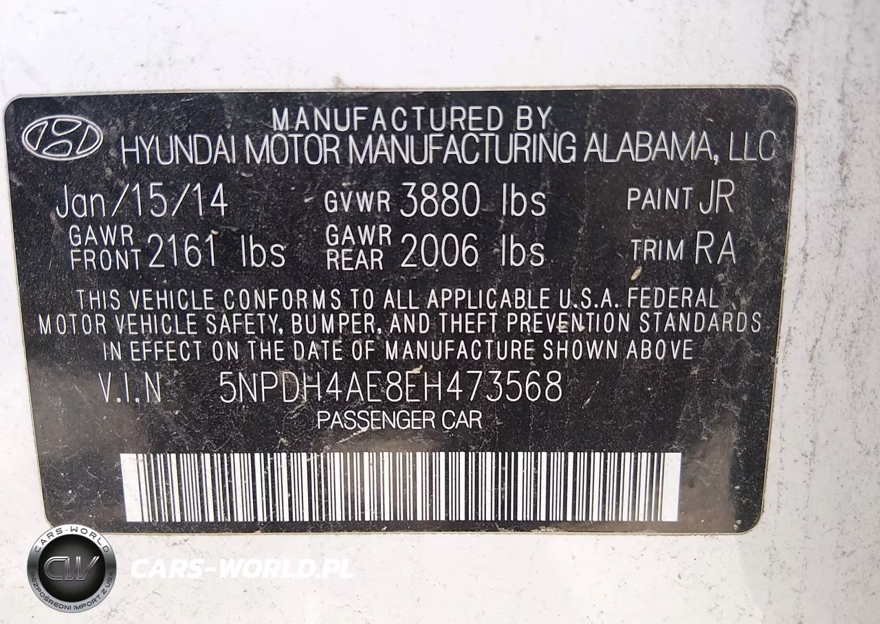 2014 Hyundai Elantra Se VIN:5NPDH4AE8EH473568 - 9