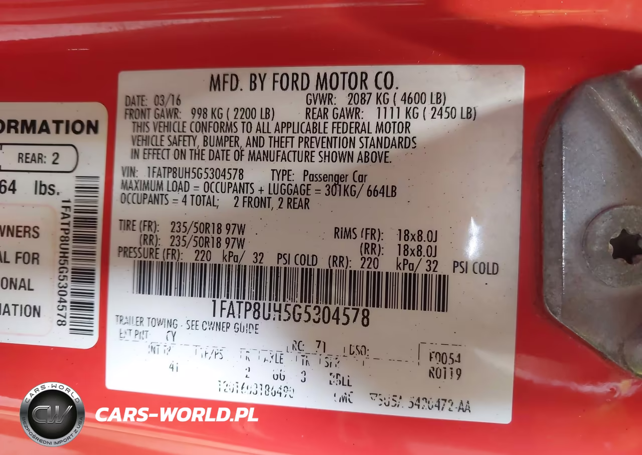 2016 Ford Mustang Ecoboost Premium VIN:1FATP8UH5G5304578 - 9