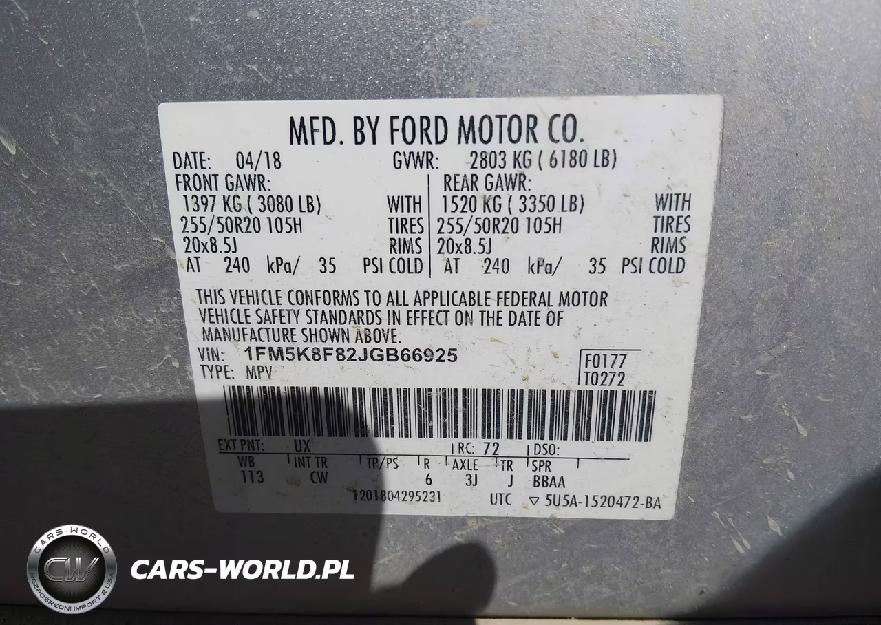 2018 Ford Explorer Limited VIN:1FM5K8F82JGB66925 - 9