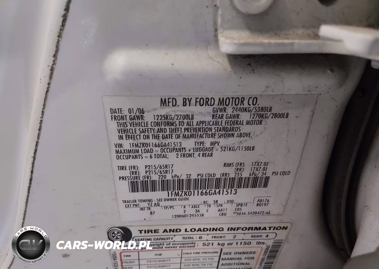 2006 Ford Freestyle Se VIN:1FMZK01166GA41513 - 9