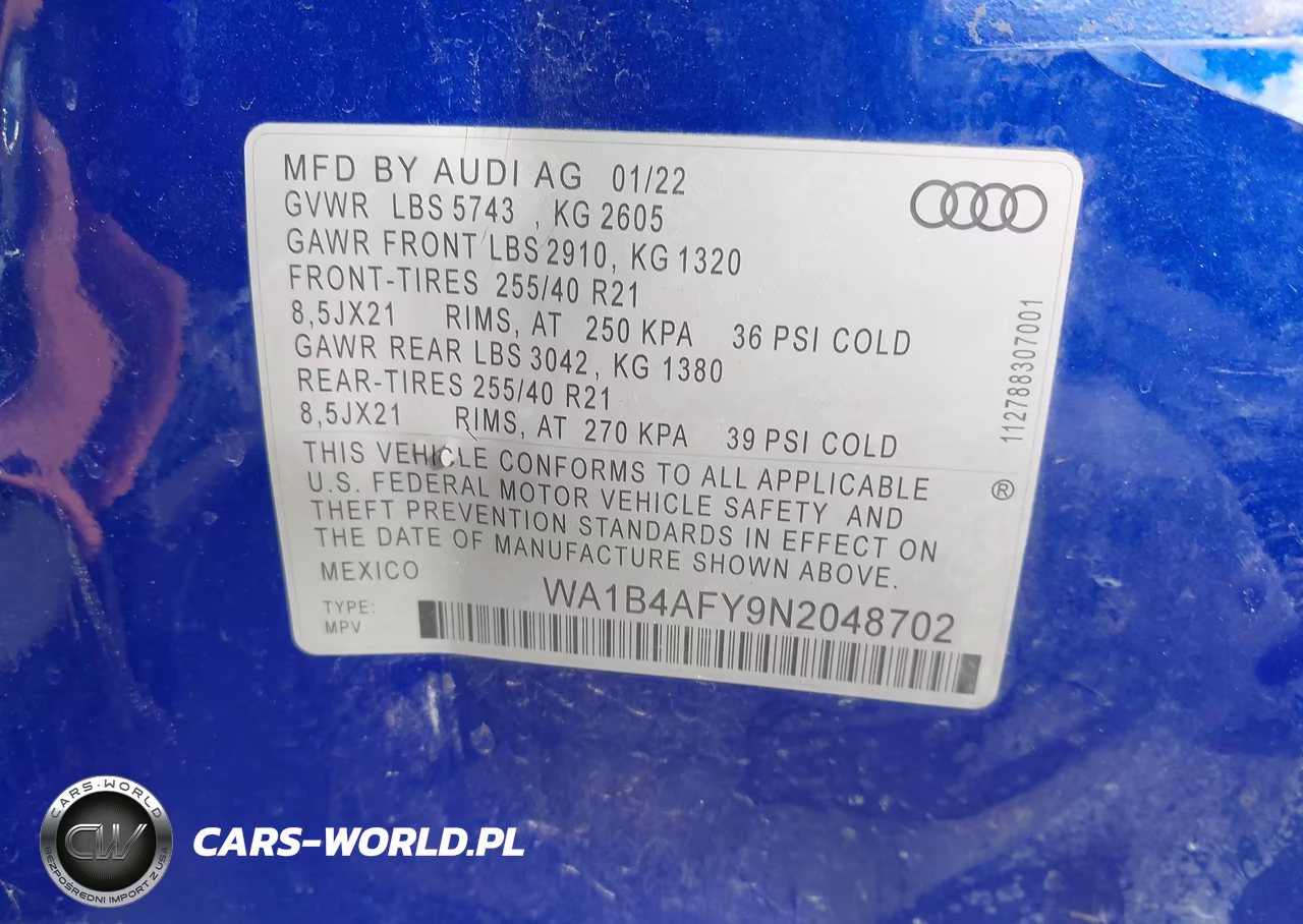 2022 Audi Sq5 Premium Plus Tfsi Quattro Tiptronic VIN:WA1B4AFY9N2048702 - 9