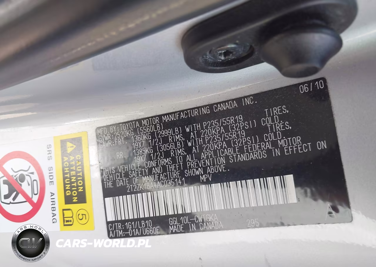 2010 Lexus Rx 350 VIN:2T2ZK1BA4AC035141 - 9