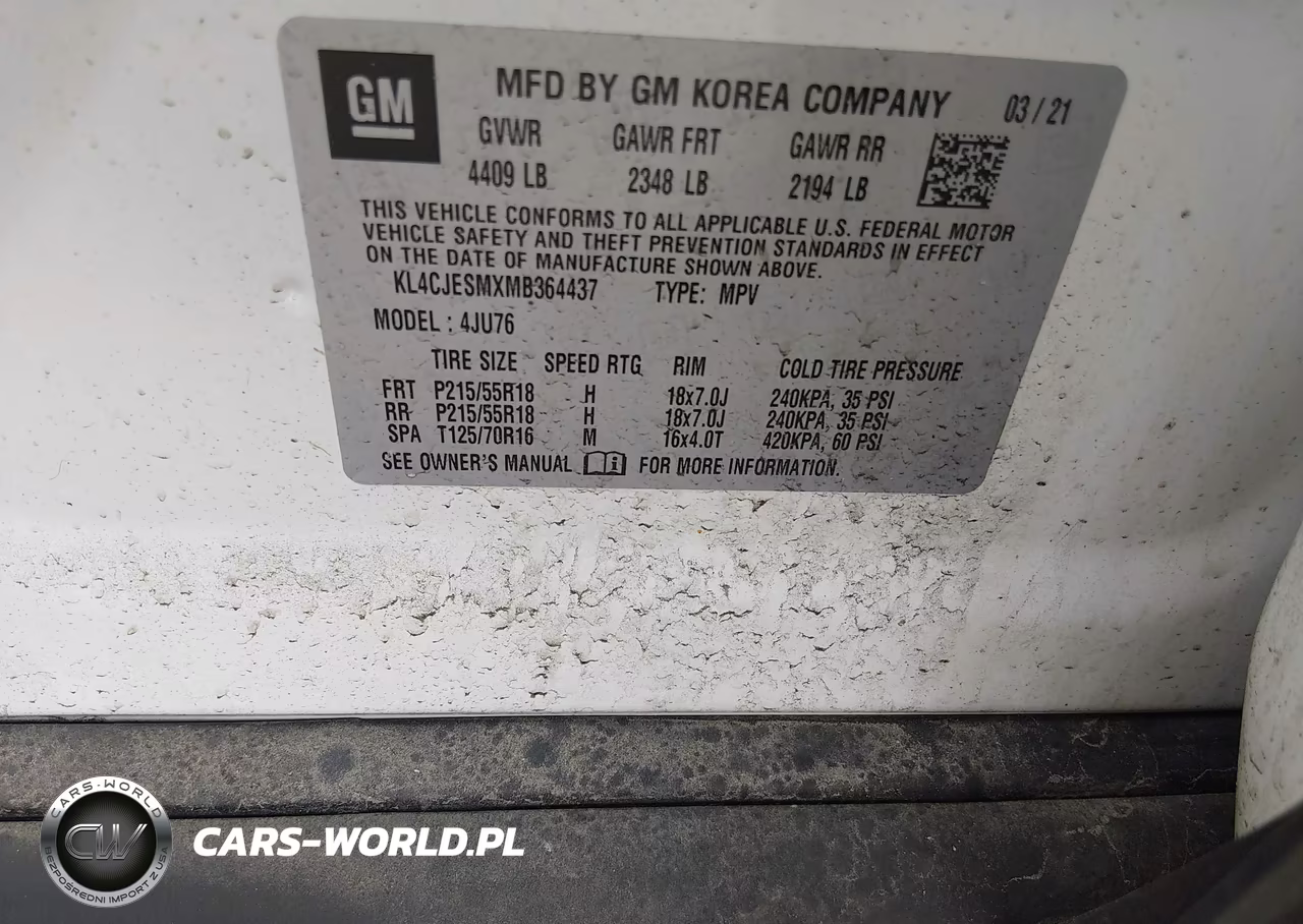 2021 Buick Encore Awd Preferred VIN:KL4CJESMXMB364437 - 9