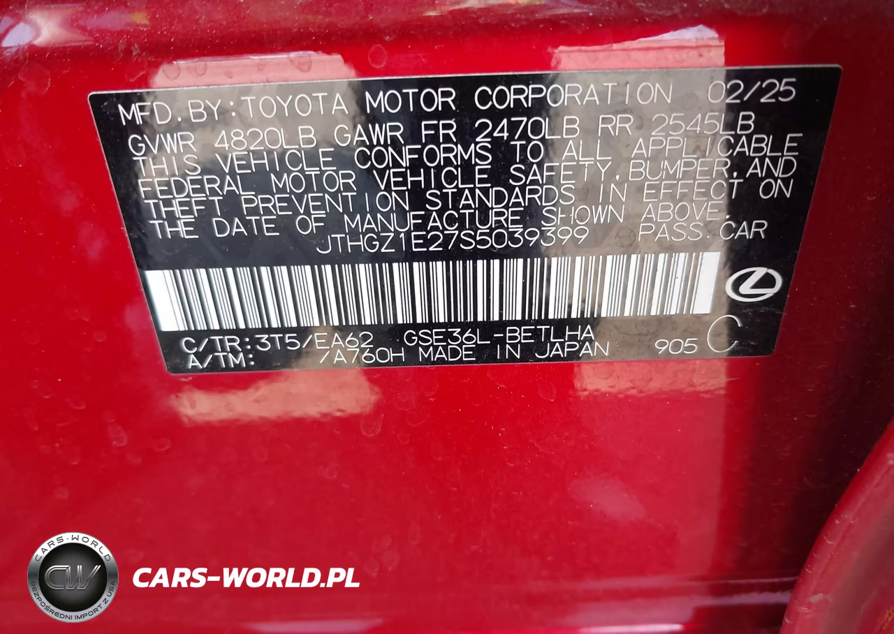 2025 Lexus Is 350 F Sport VIN:JTHGZ1E27S5039399 - 9