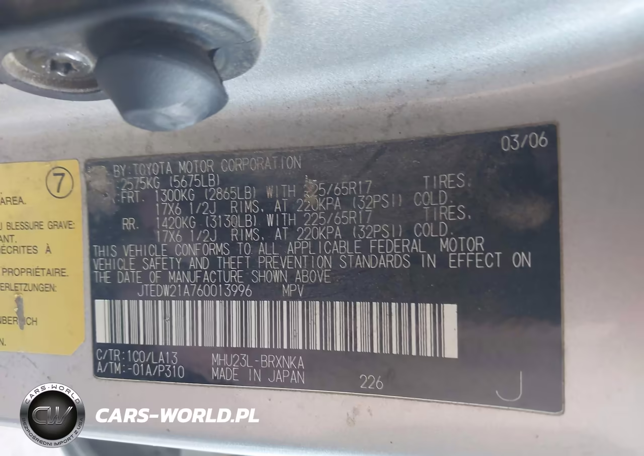 2006 Toyota Highlander Hybrid Limited V6 VIN:JTEDW21A760013996 - 9