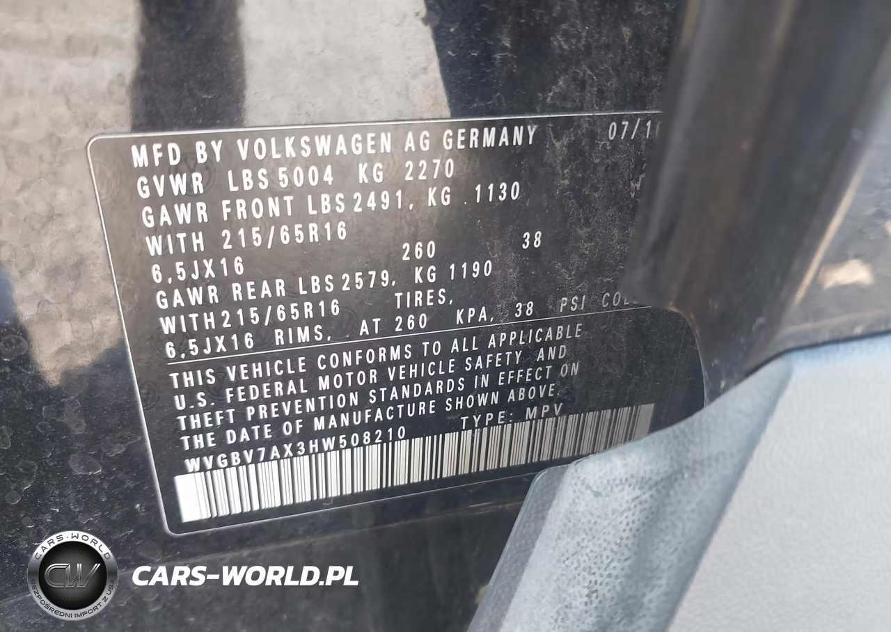 2017 Volkswagen Tiguan 2.0T-2.0T S VIN:WVGBV7AX3HW508210 - 9