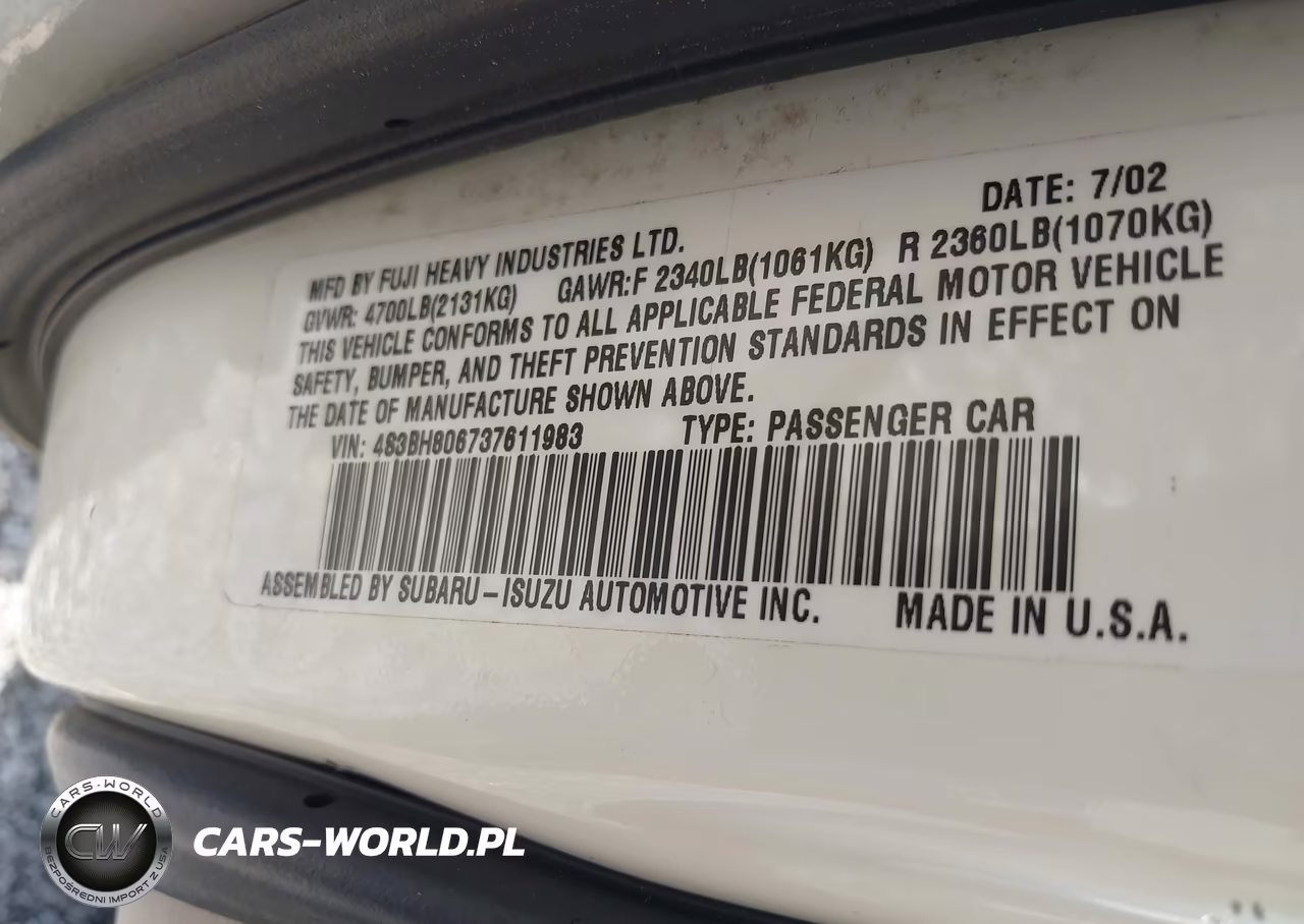 2003 Subaru Outback H6-3.0 L.l. Bean Edition VIN:4S3BH806737611983 - 9