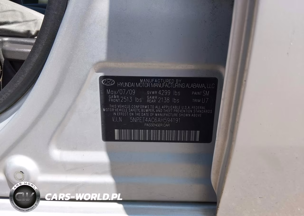 2010 Hyundai Sonata Gls VIN:5NPET4AC6AH594191 - 9
