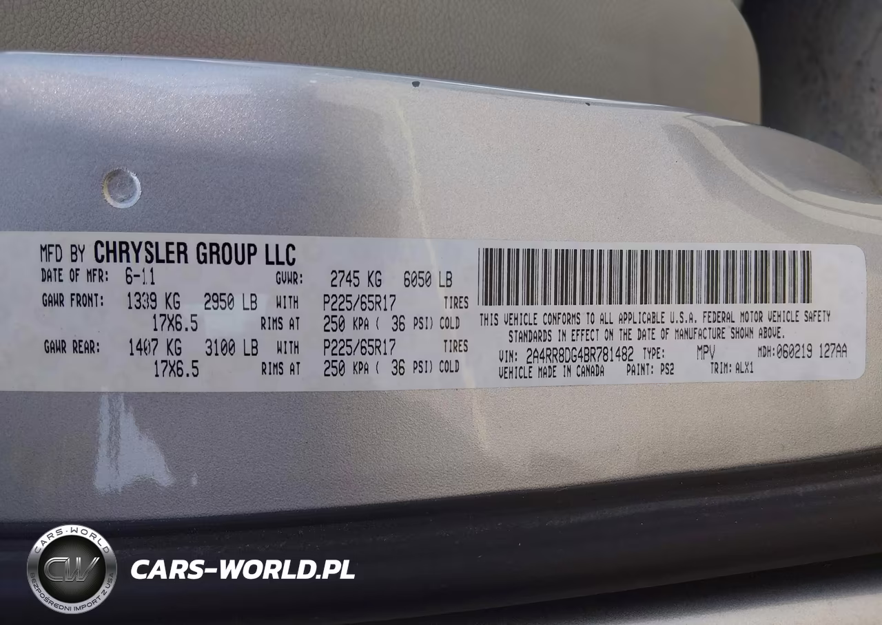 2011 Chrysler Town & Country Touring-L VIN:2A4RR8DG4BR781482 - 9
