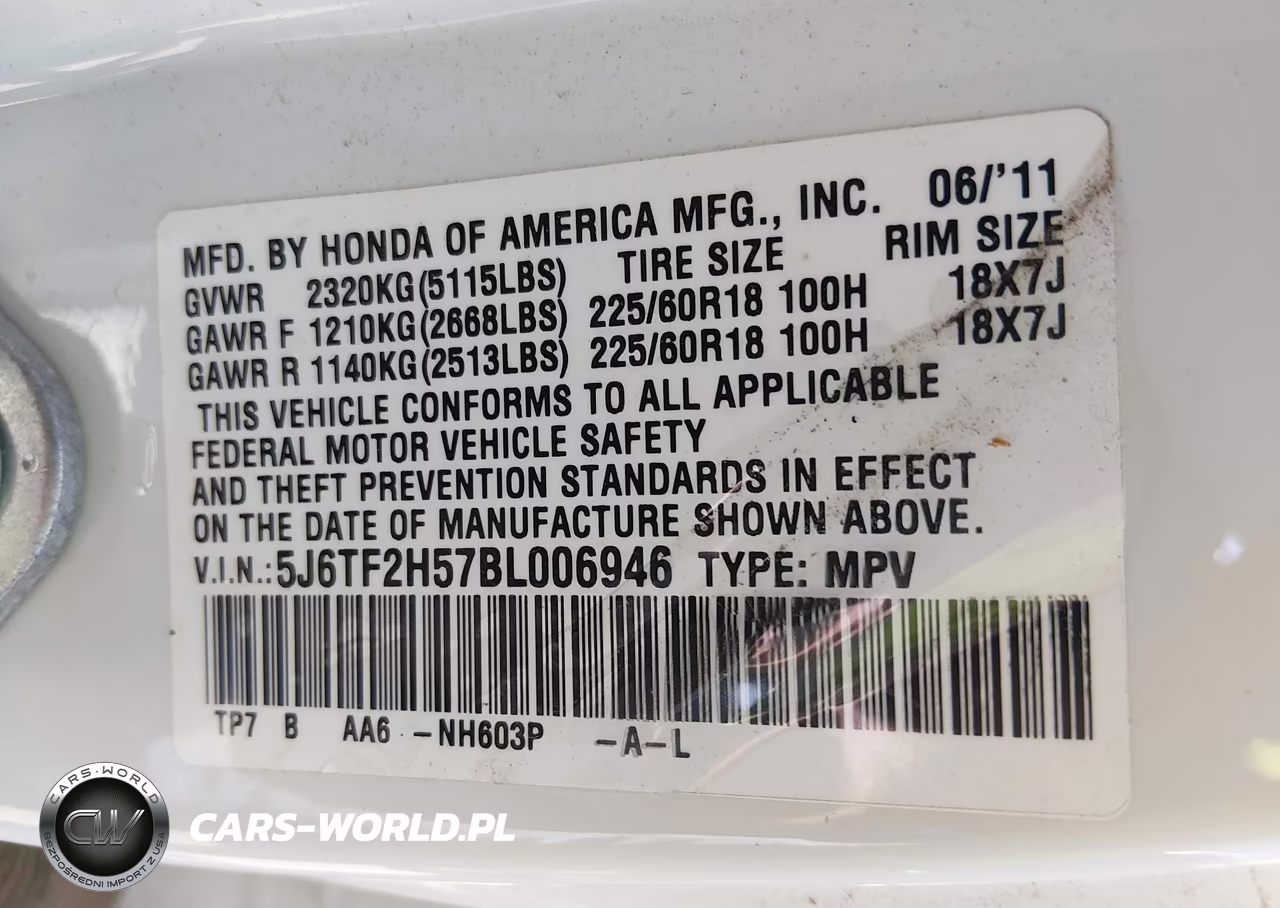 2011 Honda Accord Crosstour Ex-L VIN:5J6TF2H57BL006946 - 9