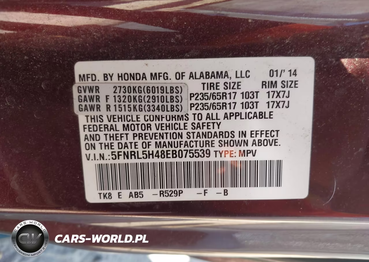 2014 Honda Odyssey Ex VIN:5FNRL5H48EB075539 - 9