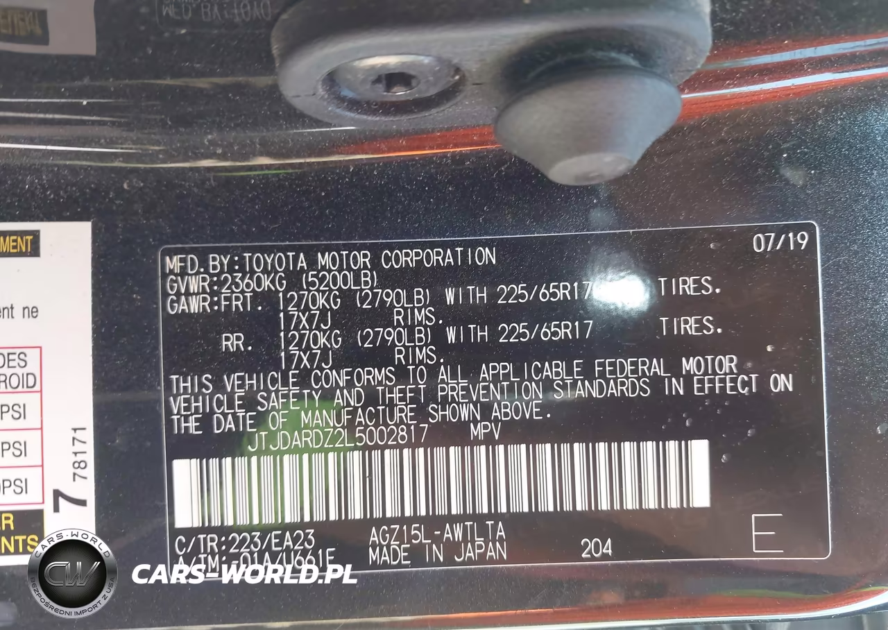 2020 Lexus Nx 300 VIN:JTJDARDZ2L5002817 - 9