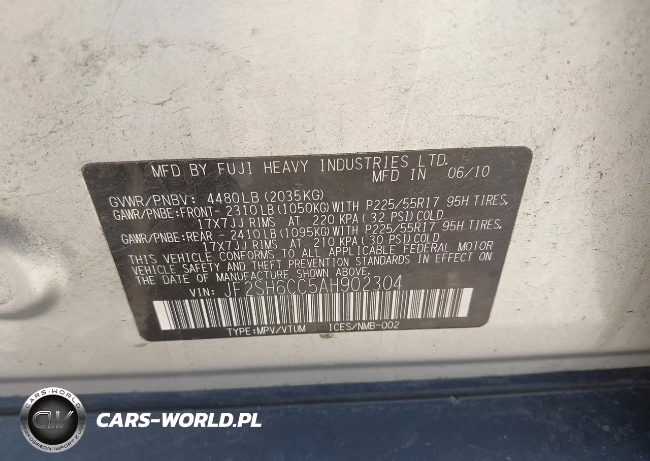 2010 Subaru Forester 2.5X Premium VIN:JF2SH6CC5AH902304 - 9