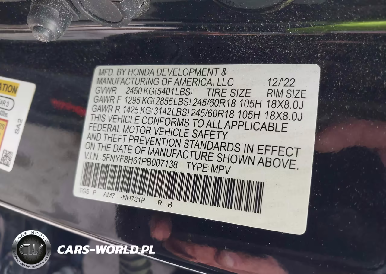 2023 Honda Passport Awd Trailsport VIN:5FNYF8H61PB007138 - 9