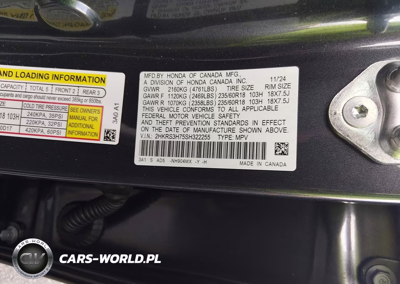 2025 Honda Cr-V Ex-L 2Wd VIN:2HKRS3H75SH322255 - 9