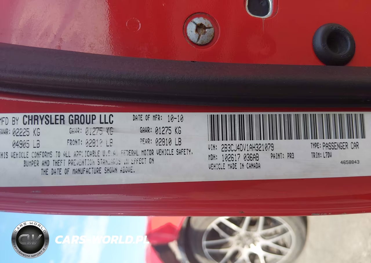 2010 Dodge Challenger Se VIN:2B3CJ4DV1AH321079 - 9
