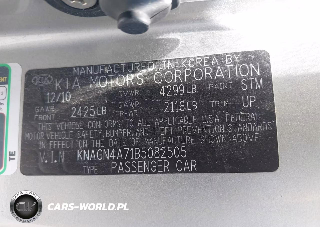 2011 Kia Optima Ex VIN:KNAGN4A71B5082505 - 9