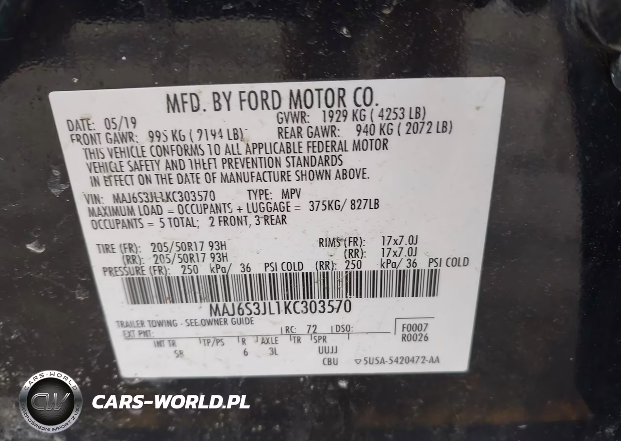 2019 Ford Ecosport Ses VIN:MAJ6S3JL1KC303570 - 9
