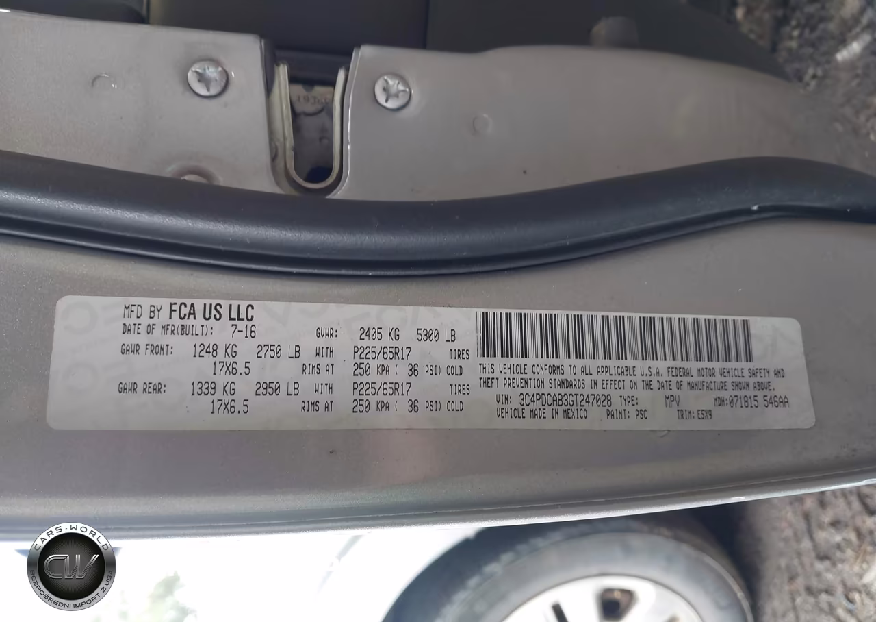 2016 Dodge Journey Se VIN:3C4PDCAB3GT247028 - 9