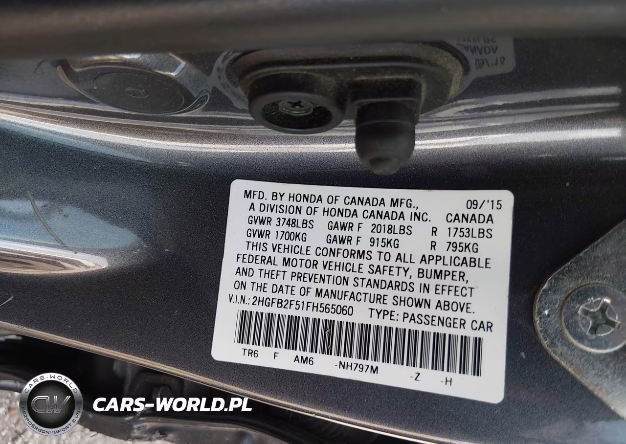 2015 Honda Civic Lx VIN:2HGFB2F51FH565060 - 9