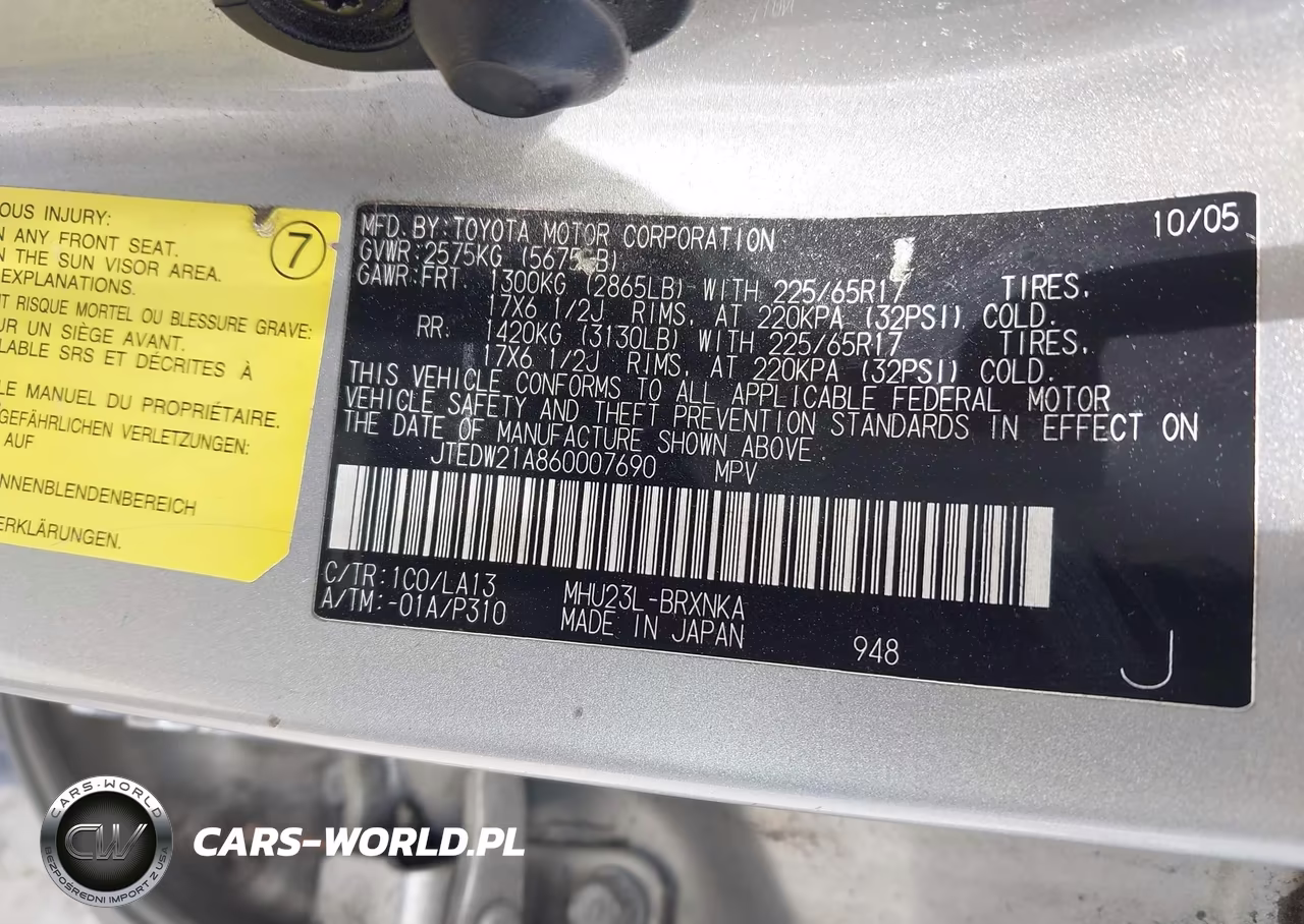 2006 Toyota Highlander Hybrid Limited V6 VIN:JTEDW21A860007690 - 9