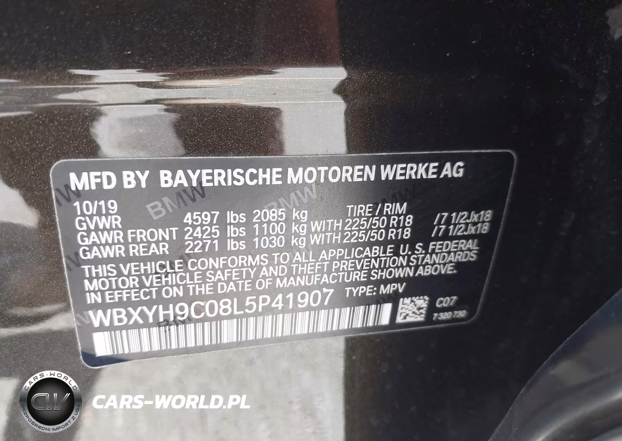 2020 BMW X2 Sdrive28I VIN:WBXYH9C08L5P41907 - 9