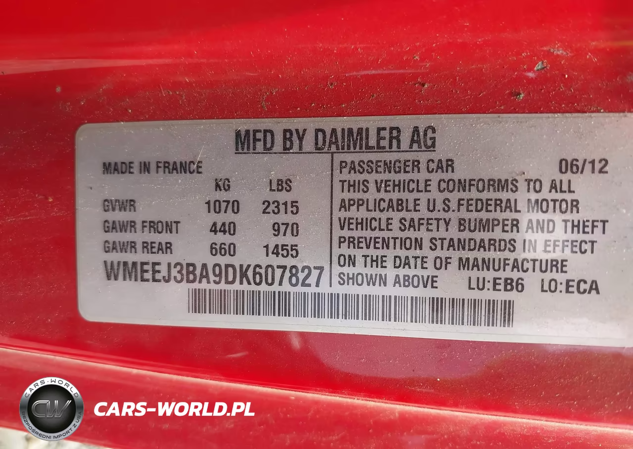 2013 Smart Fortwo Passion VIN:WMEEJ3BA9DK607827 - 9