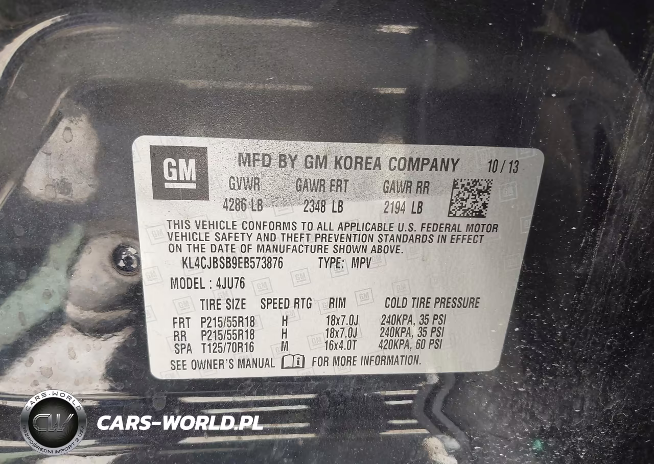 2014 Buick Encore Convenience VIN:KL4CJBSB9EB573876 - 9