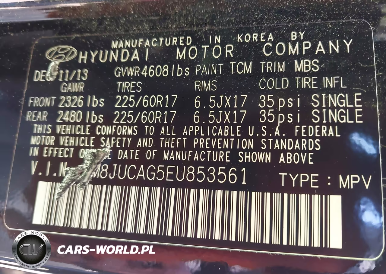 2014 Hyundai Tucson Se VIN:KM8JUCAG5EU853561 - 9