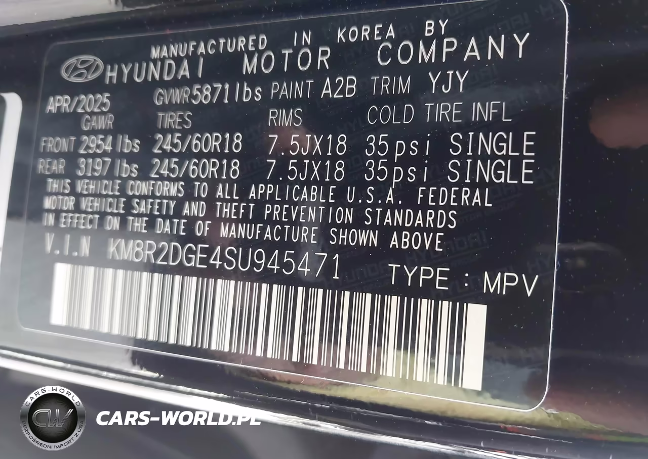 2025 Hyundai Palisade Sel VIN:KM8R2DGE4SU945471 - 9