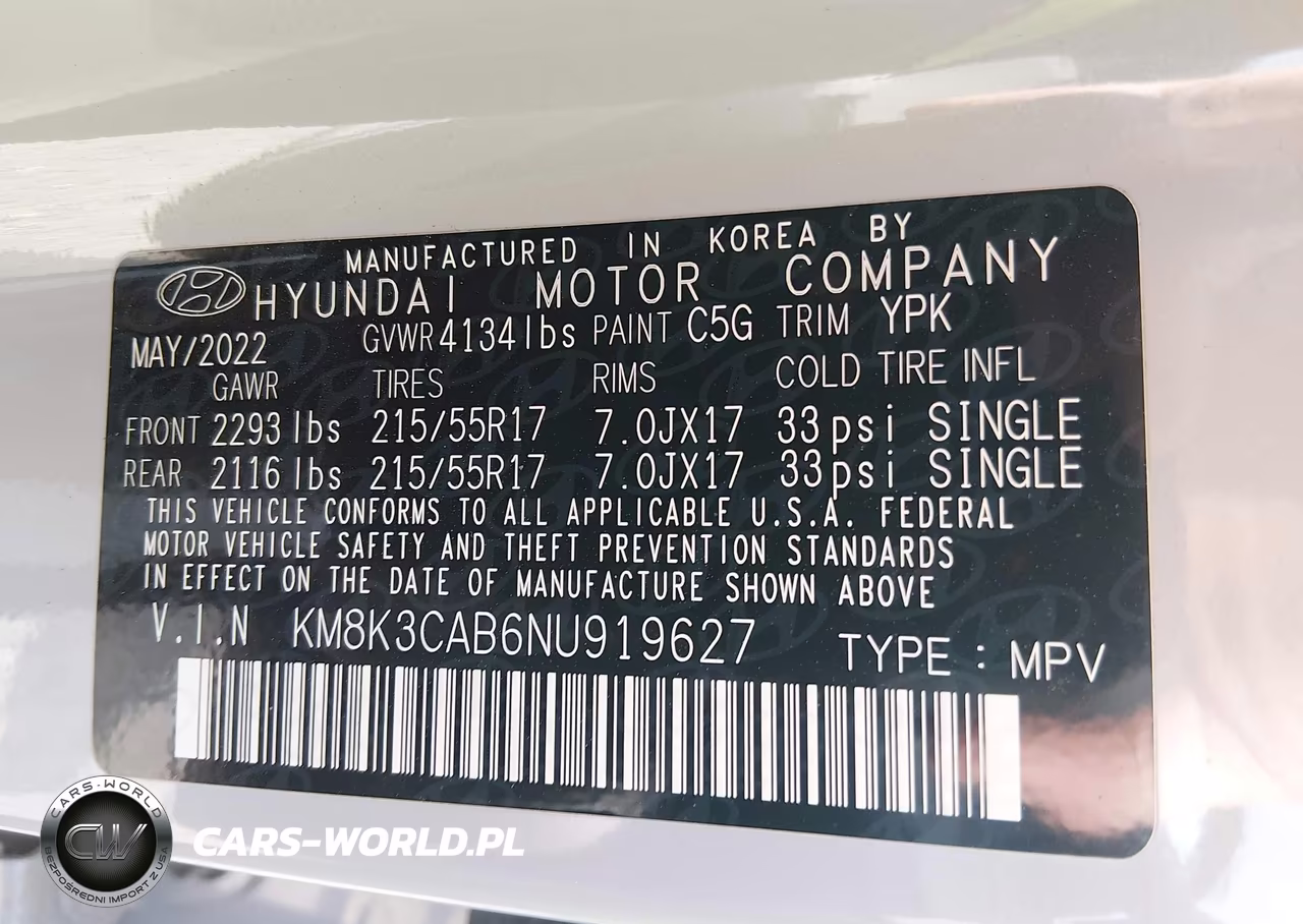 2022 Hyundai Kona Sel VIN:KM8K3CAB6NU919627 - 9