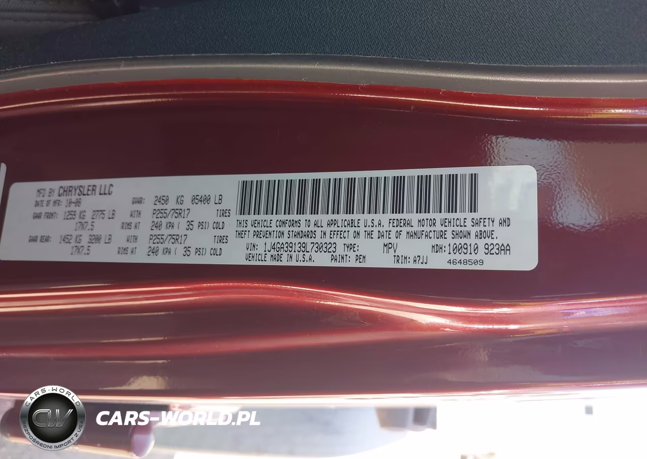 2009 Jeep Wrangler Unlimited X VIN:1J4GA39139L730323 - 9