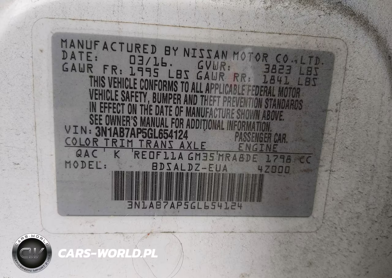 2016 Nissan Sentra Sv VIN:3N1AB7AP5GL654124 - 9