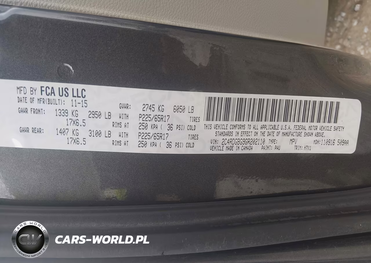 2016 Dodge Grand Caravan Se VIN:2C4RDGBG9GR202110 - 9
