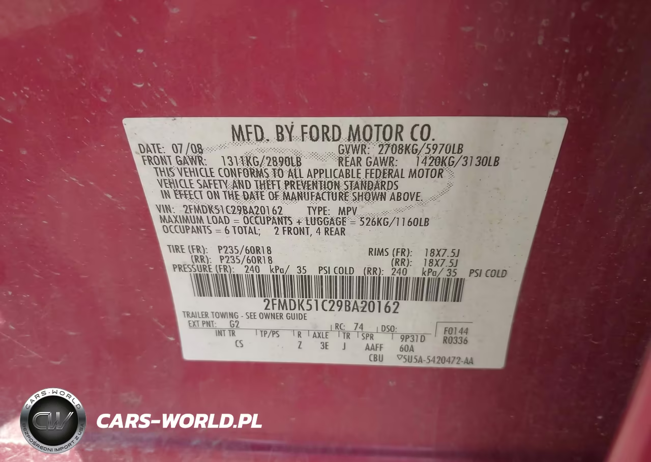 2009 Ford Flex Se VIN:2FMDK51C29BA20162 - 9