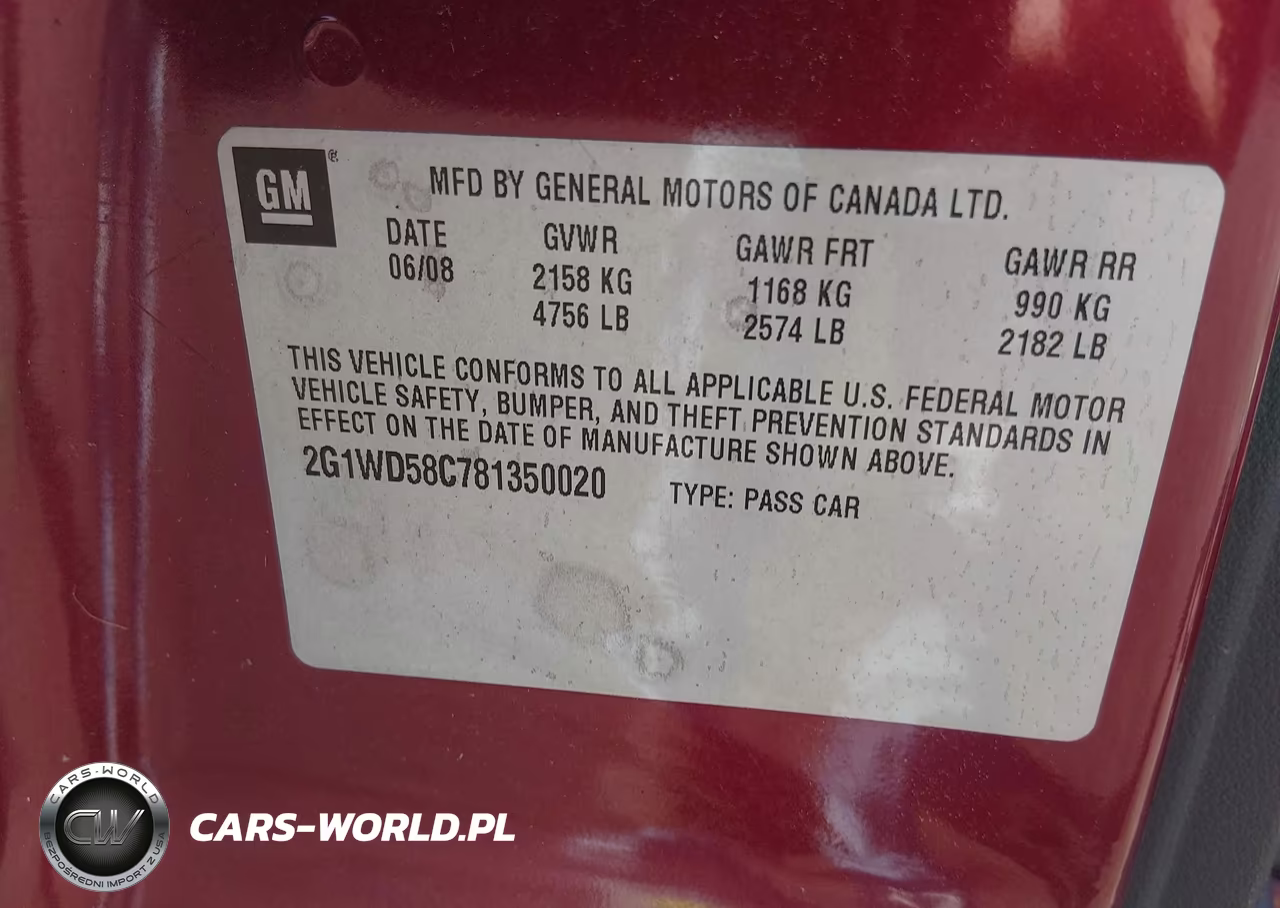 2008 Chevrolet Impala Ss VIN:2G1WD58C781350020 - 9