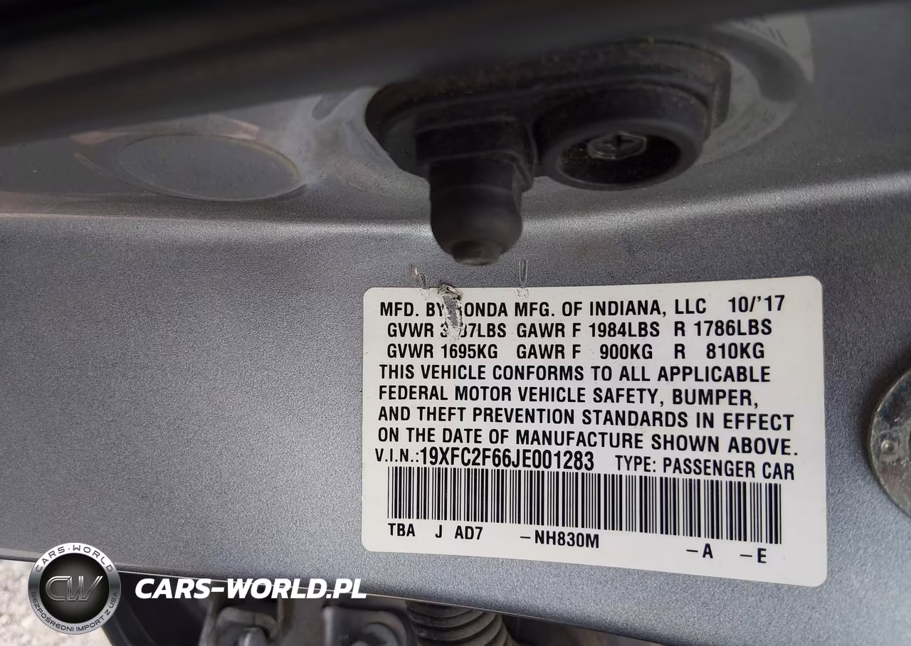 2018 Honda Civic Lx VIN:19XFC2F66JE001283 - 9