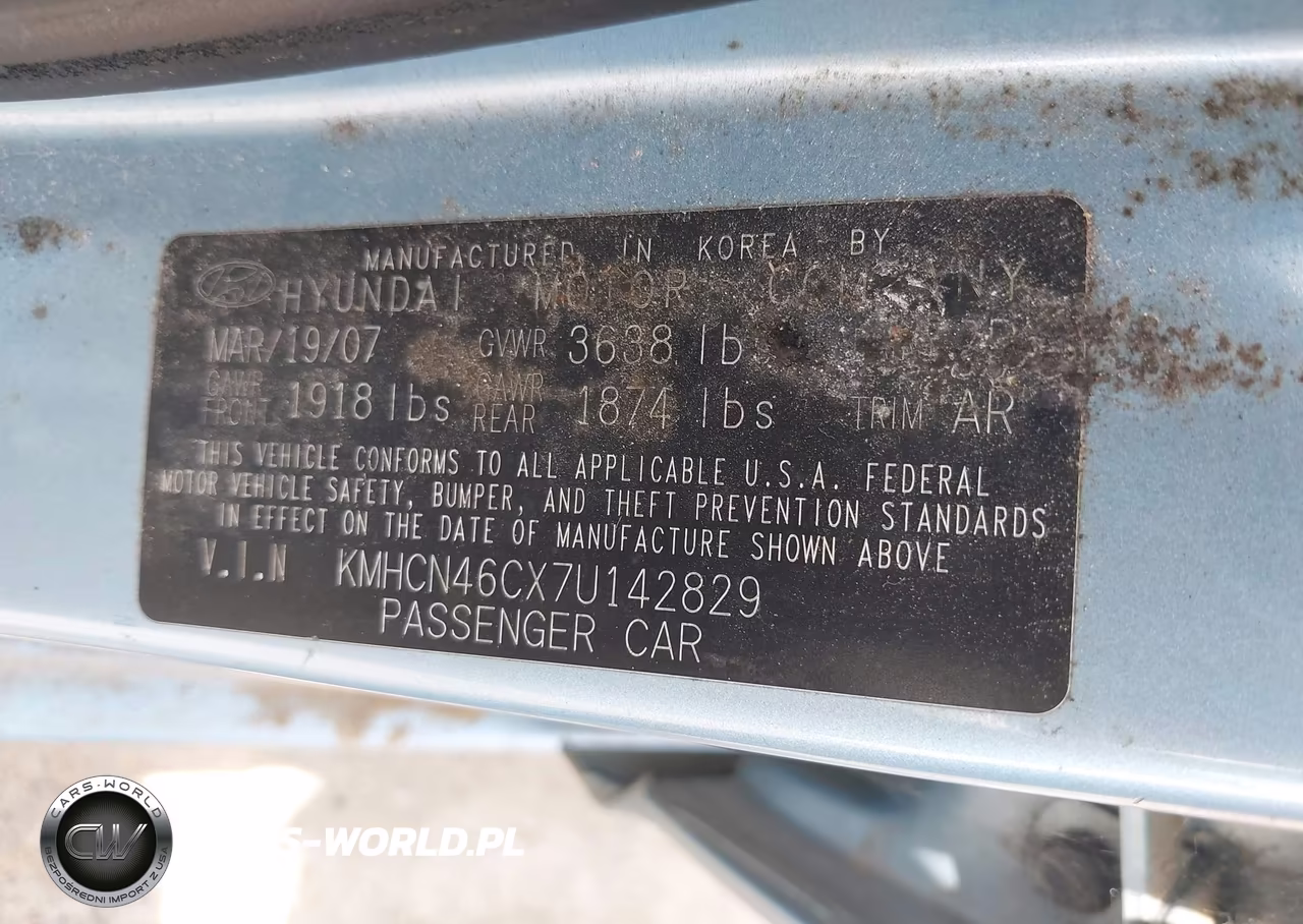 2007 Hyundai Accent Gls VIN:KMHCN46CX7U142829 - 9